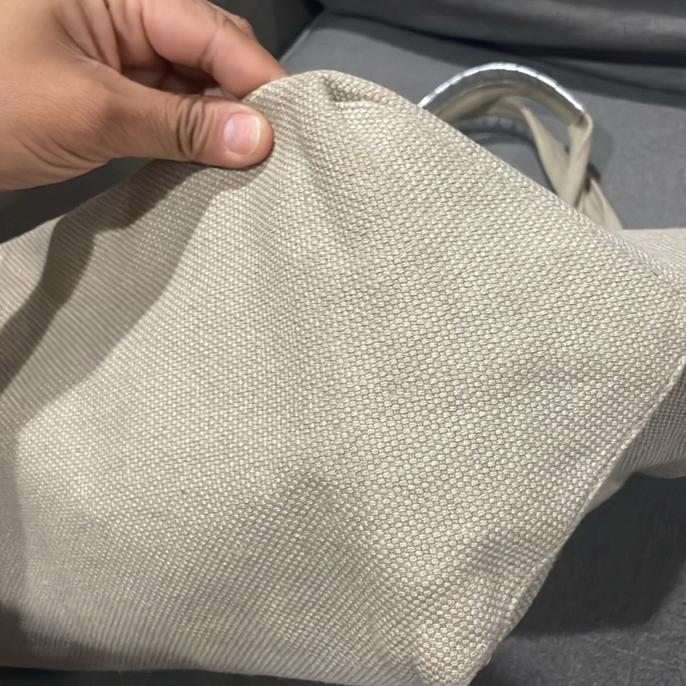 Michael Kors Canvas Tote with Silver Accents on Handle and logo emblem - Picture 10 of 14